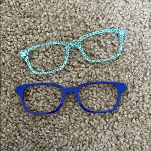 Blue and Glitter Glasses Pair Magnetic Frames